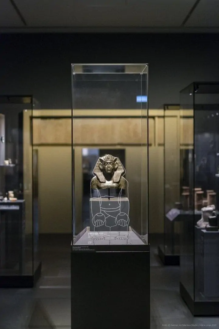 Ancient Egypt Museum of Fine Arts exhibition display cases