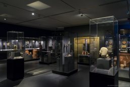 The Museum of Fine Arts exhibition display cases